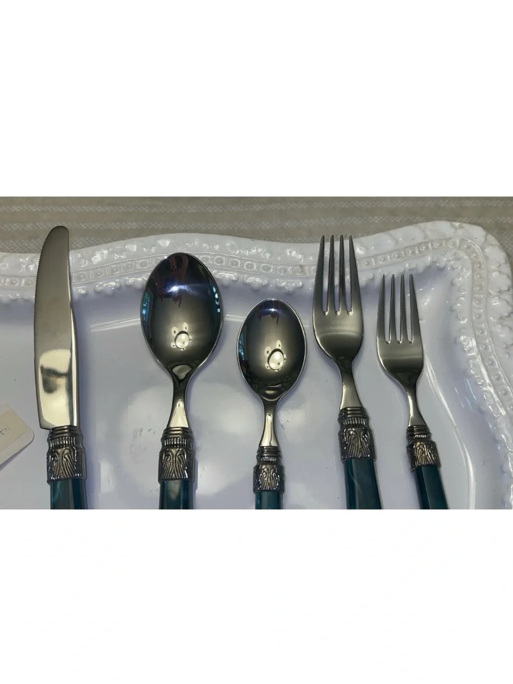 Vintage Stanley Roberts Single 5-piece Place Setting In Pearlescent Green NWT